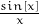 \frac{sin[x]}{x}