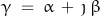 \gamma \; = \; \alpha \, + \, \jmath \, \beta