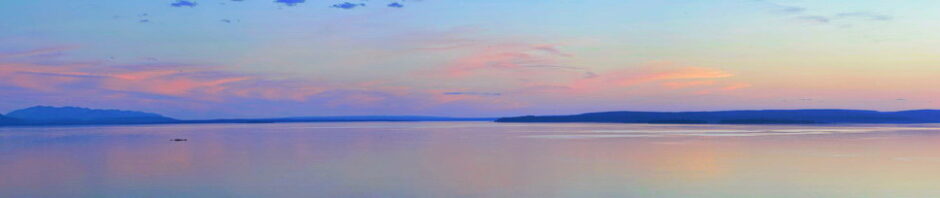 Sunset On Yellowstone Lake